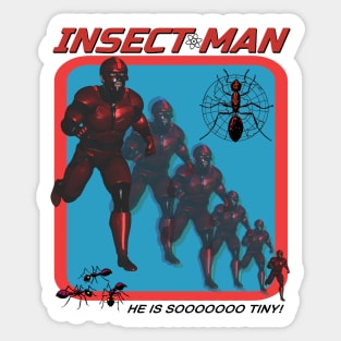 INSECT MAN Retro Off Brand Knock Off Parody Boot Super Hero Sticker